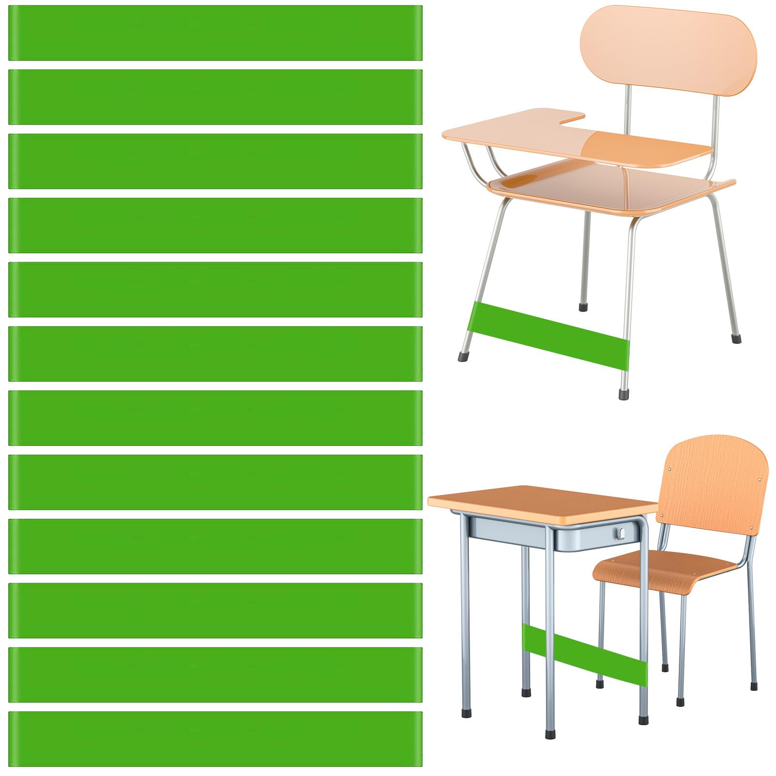 Chair Bands for Kids with Fidgety Feet - ADHD/SPD/Autism Sensory Stretch Bands, Quiet Classroom Therapy Tools, 10-30” Adjustable TPE Elastic Bands (No