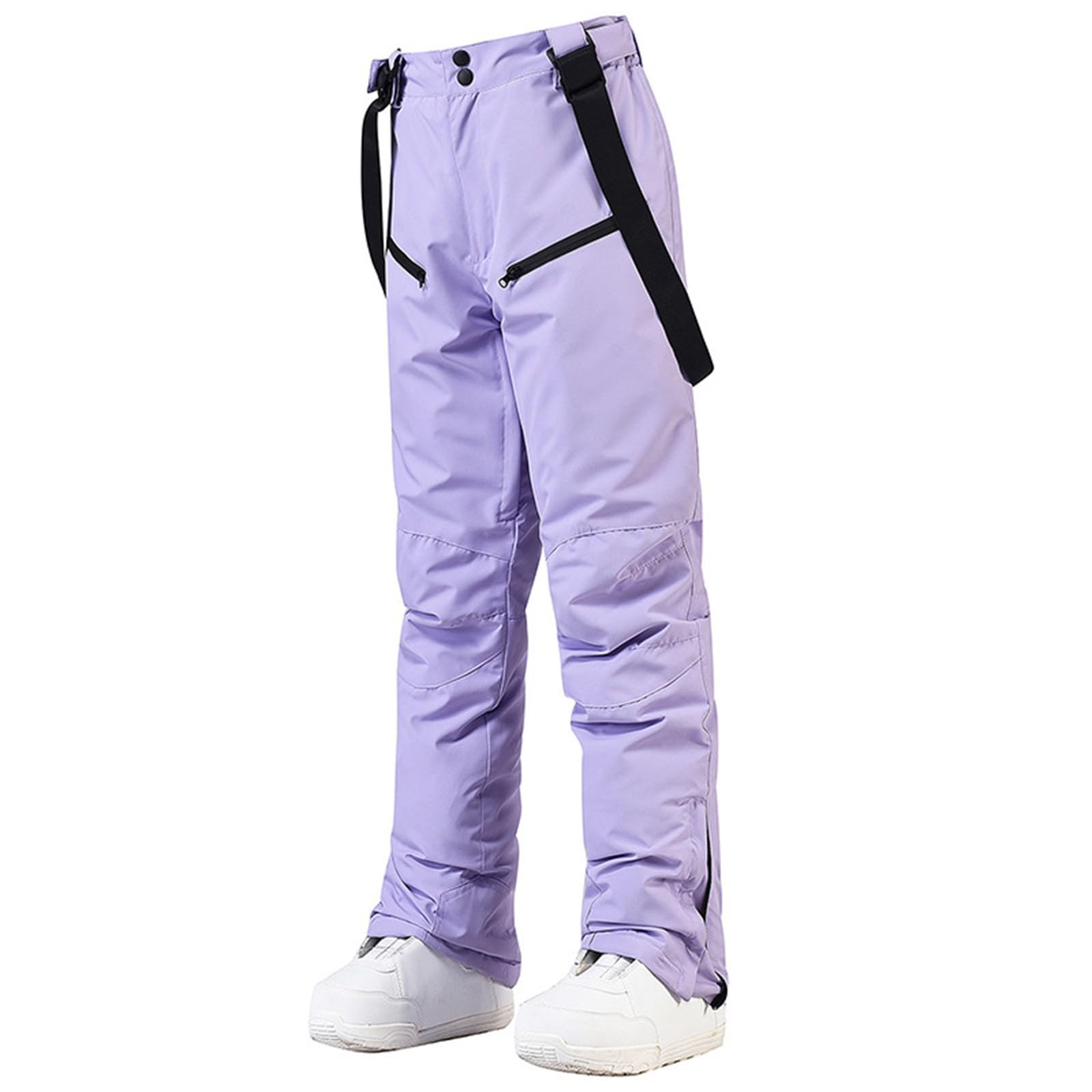Pantalon Ski Femme Imperméables Amovibles Coutures Etanchées Jupe Pare-Neige Pantalon de Randonnée Snowboard Salopettes Chaud pour l'hiver, Pantalon Femme Ski