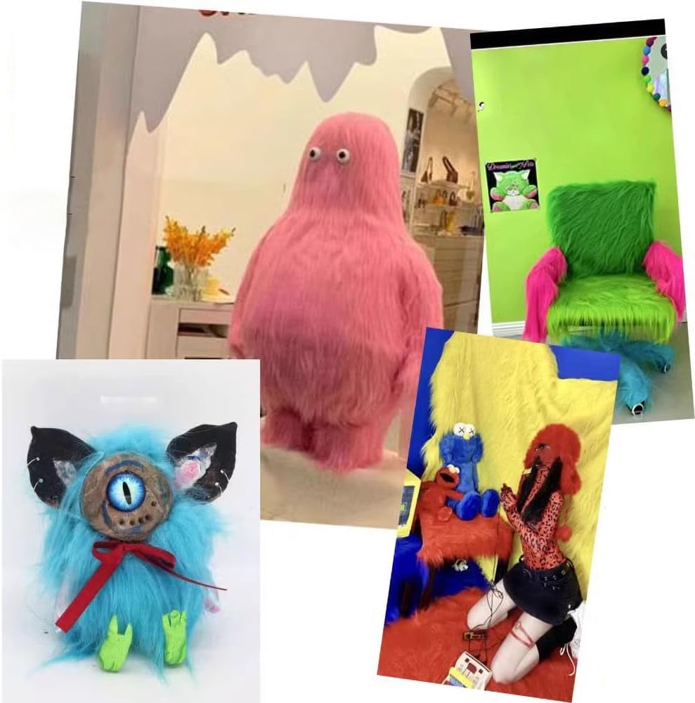 31 Colors of Short-Pile Imitation Rabbit Faux Fur Fabric Pile Length 1cm Suitable for Clothing Handicrafts Cushions 160cm/62in Wide Sold by 0.5 Meters(Color:Leather Pink)