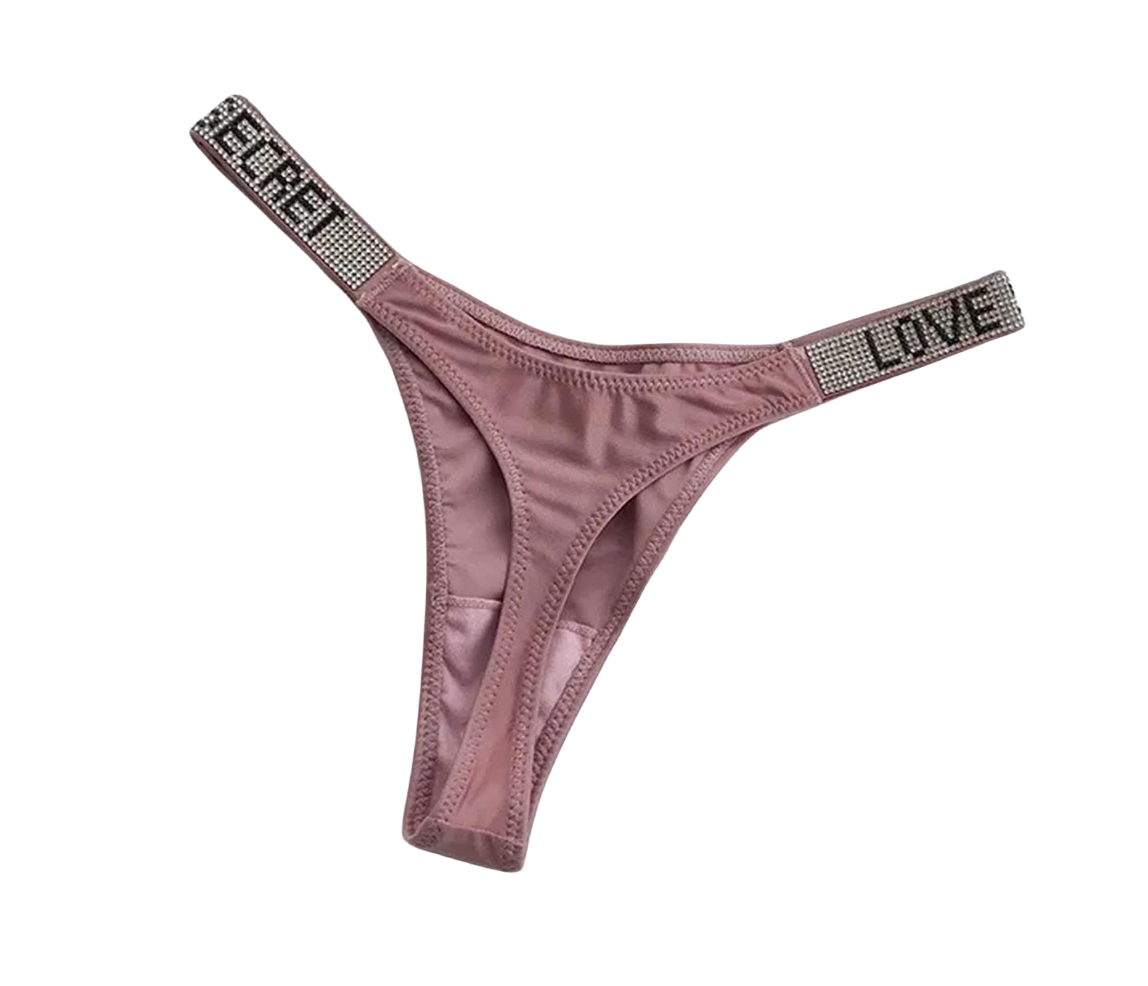 Fydranix Shiny Rhinestone Thong Women Low Waist Panties Sexy Underwear Ladies Briefs Lingere Panty Underware Womens Lingerie Thongs