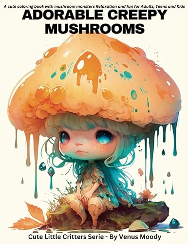 Adorable Creepy Mushrooms A cute coloring book with mushroom monsters Relaxation and fun (for Adults, Teens and Kids ) (Cute Little Critters)