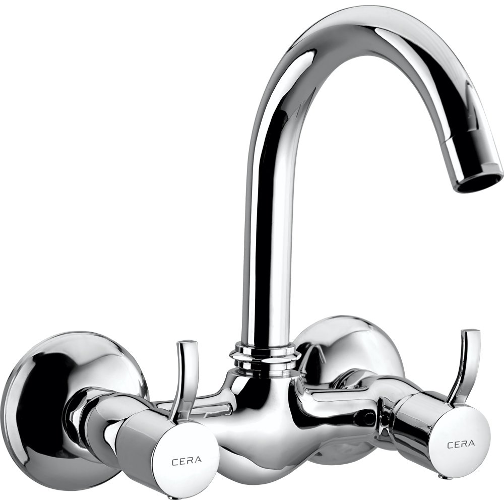 Cera F2008501 Crayon Quarter Turn Fittings Sink Mixer (Chrome Finish)