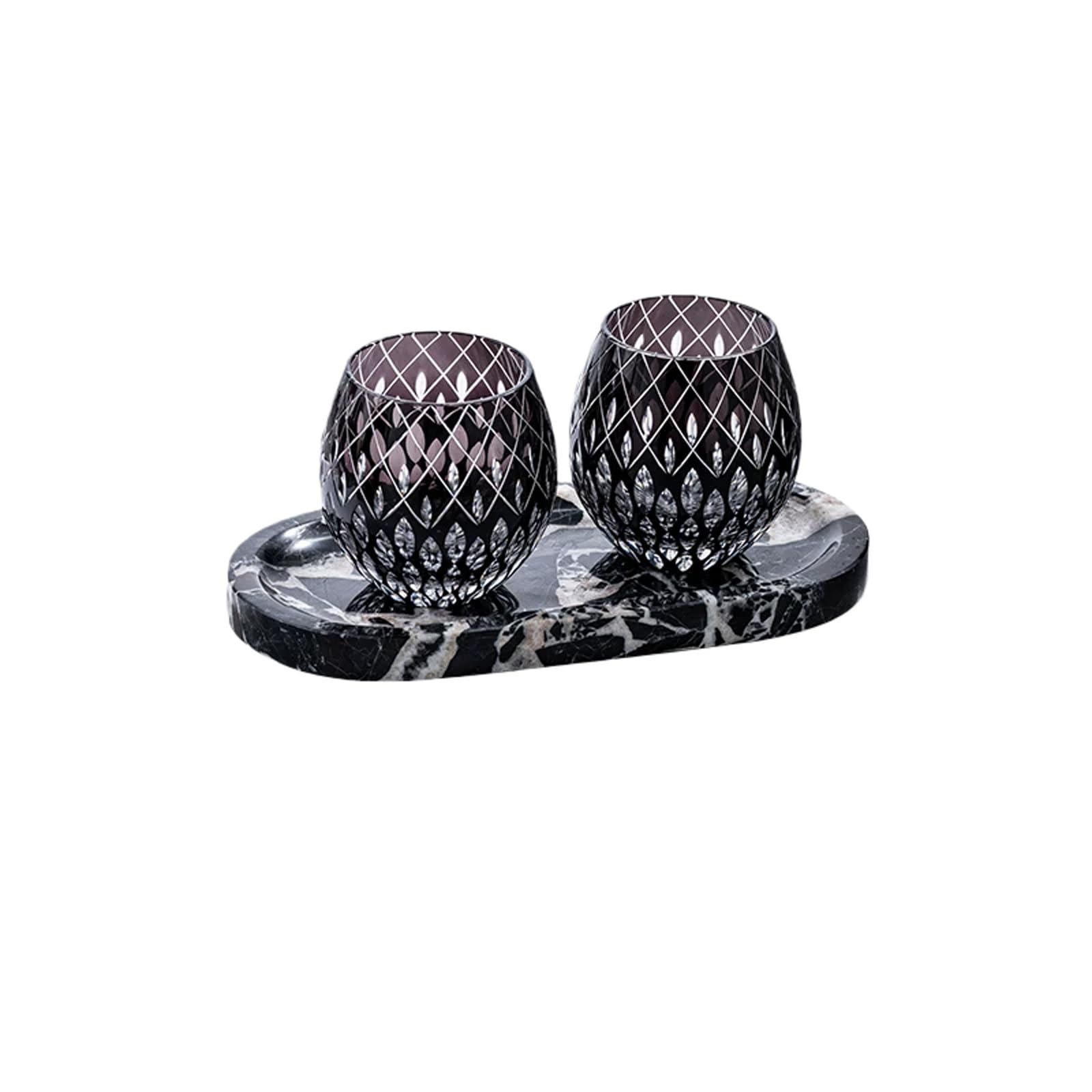 Portaspazzolino in vetro cristallo, tazza for collutorio, organizer for tazze da bagno for spazzolino da denti, dentifricio, accessori for il bagno(B)