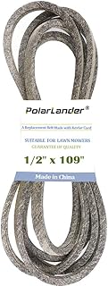 Polarlander Mower Deck Belt Made with Kevlar 1/2" x 109" Replace for Cub Cadet MTD Troy-Bilt 754-04045 954-04045 Toro 112-5800 OEM Replacement Parts Belt