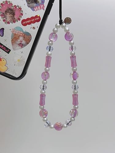 Miniatura 112 de Drawwind Correa universal con cuentas para teléfono, correa universal para teléfono celular, bonita pulsera de muñeca, cadena de cuentas, accesorios