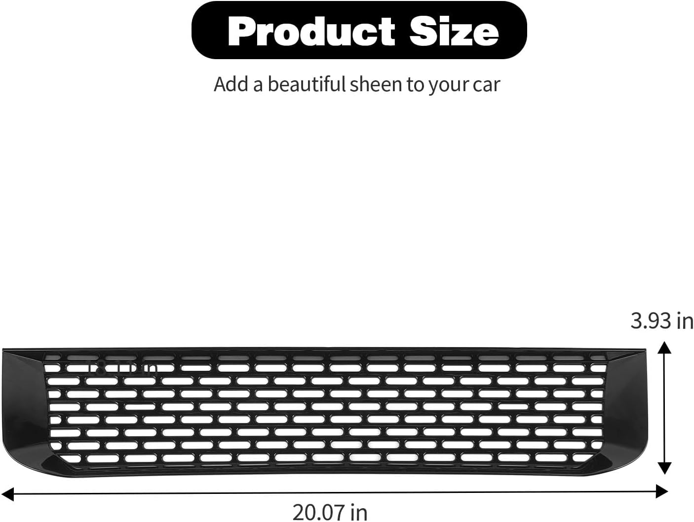 Vehicle Grille for Front Grill Front Grille Grill Insert Cover Trim Decoration Compatible with Ford Bronco Trim Exterior Accessories 2021 2022 2023 2024(ABS,1pcs/Set)