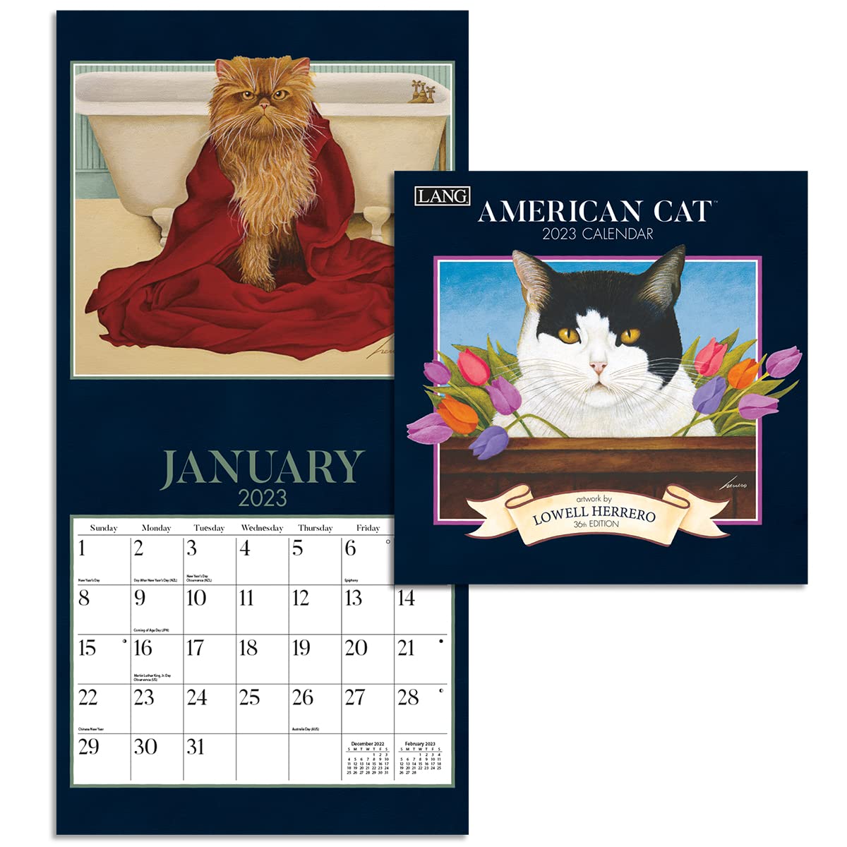 Amazon.com: LANG AMERICAN CAT™ 2023 MINI WALL CALENDAR (23991079235) :  Office Products