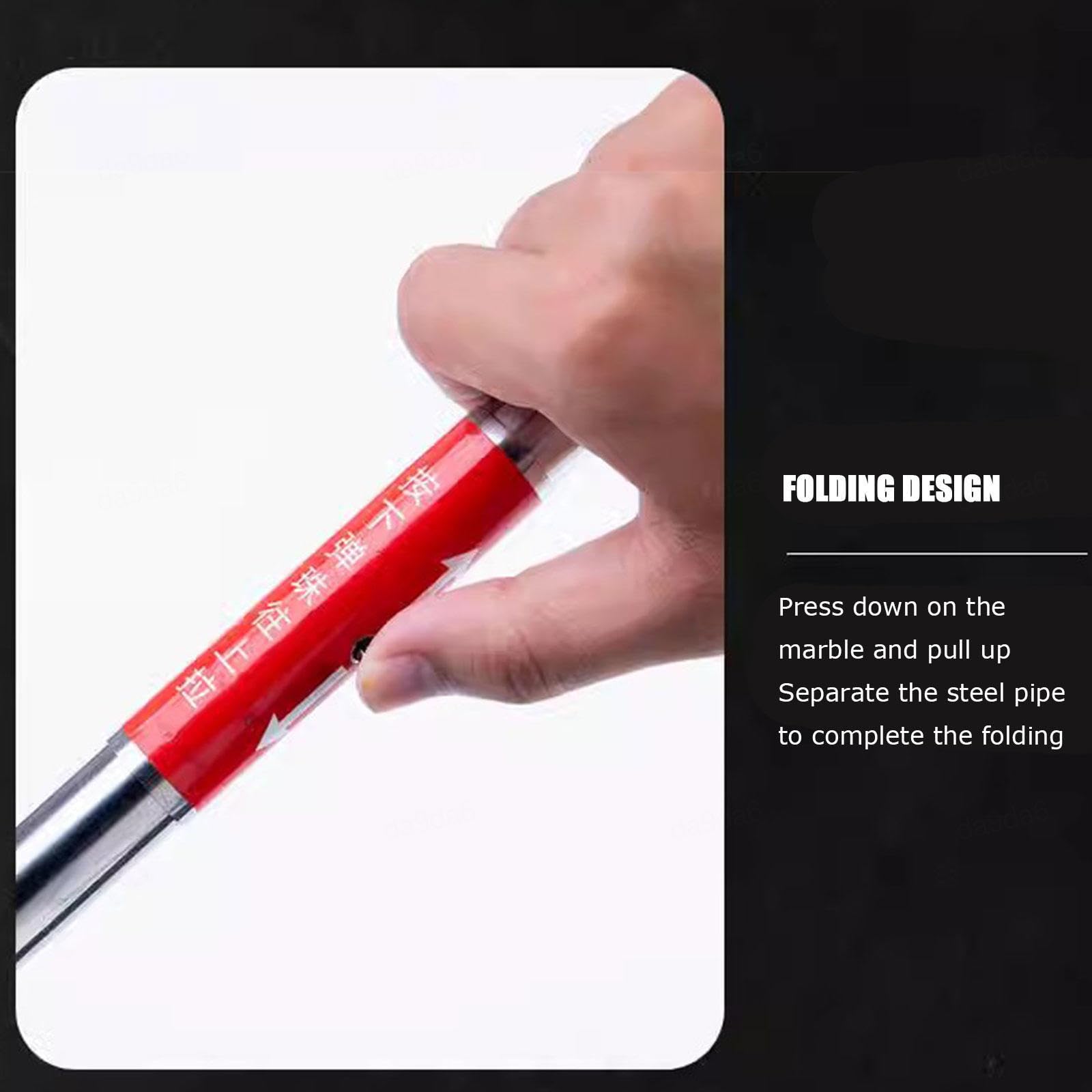 Alcanzador de Agarre Plegable - Recogedor de Basura de Servicio Pesado Extra Long Garden Nabber Litter, Totalmente de Acero Inoxidable, 47 Pulgadas