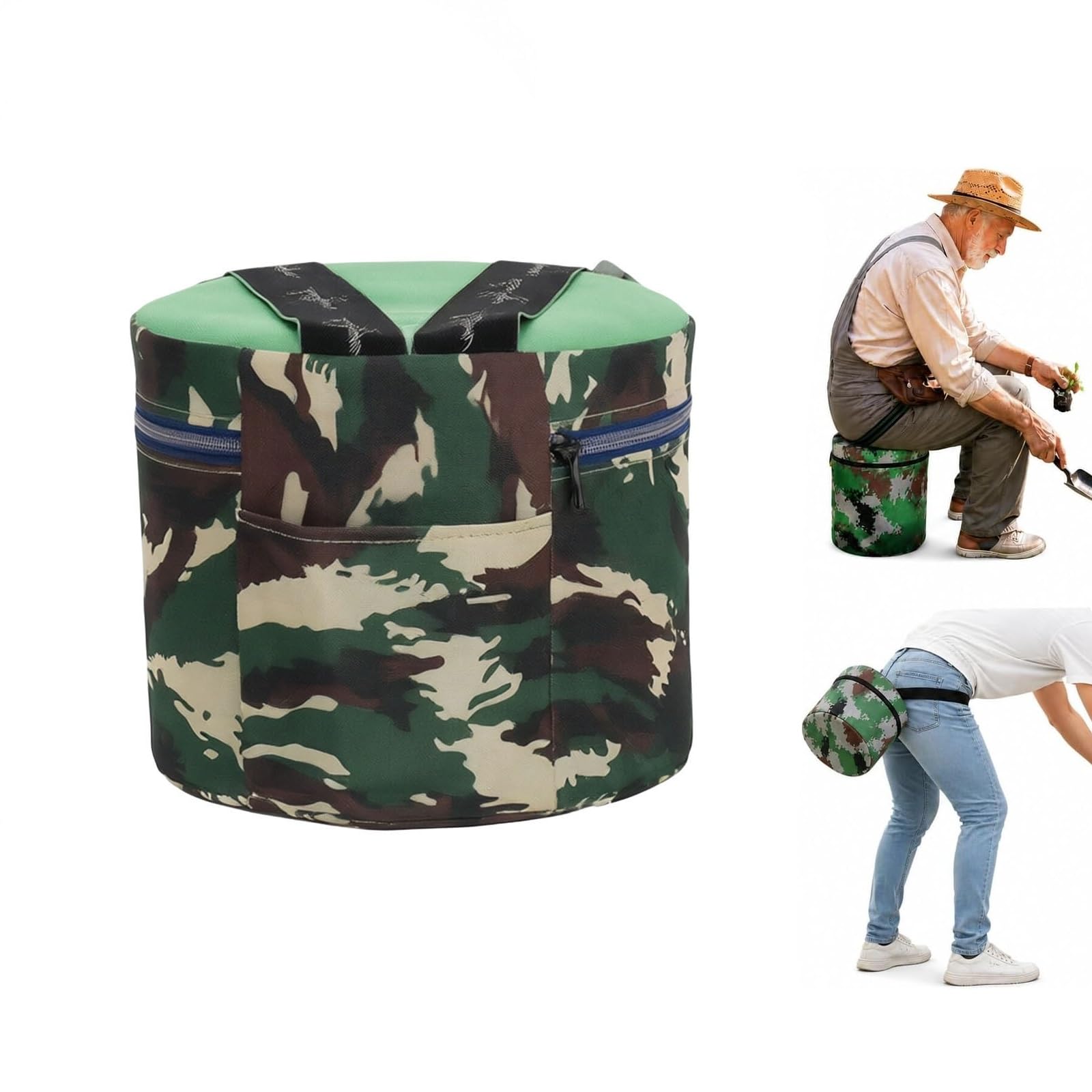 Wearable Garden Stool With Elastic Straps And Removable Cover，20 cm