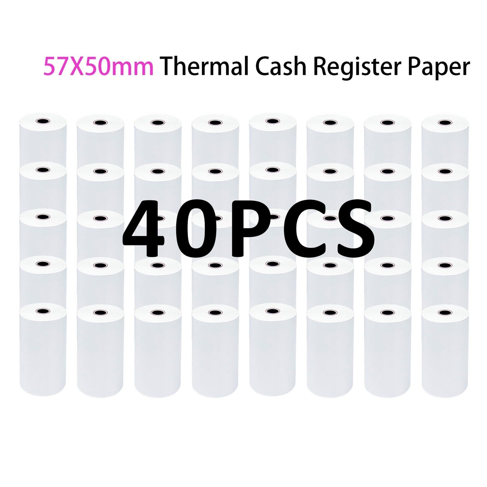 Thermopapier 57x40mm 50ft(40PCS 57x50mm)