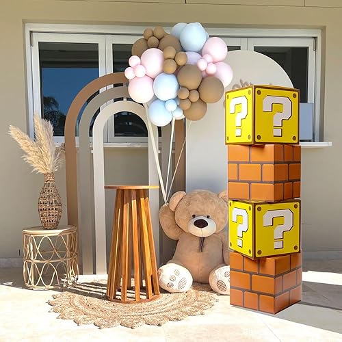 Miniatura 6 de 4 cajas grandes de fiesta para niños, cajas de preguntas y cajas de ladrillo para fiesta de cumpleaños, cajas de regalos de fiesta (11.8 x 11.8