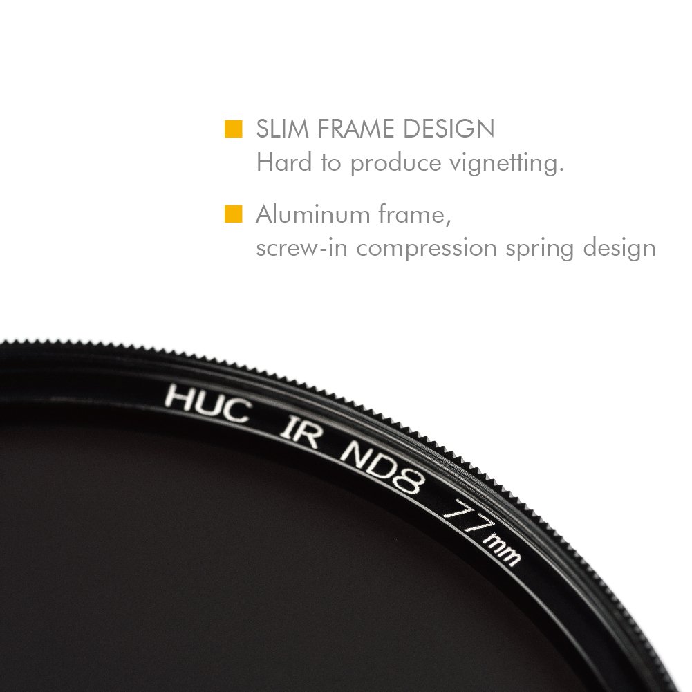 NiSi Filtre Circulaire Pro HUC IR ND8 (0.9) 3 Stops, 67mm, Verre Optique, Revêtement Nano Technologie