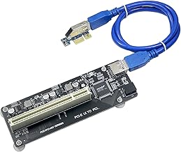 PCIe to PCI Adapter | Single/Dual Slot Converter with USB 3.0 Cable | Legacy Device Expansion for Audio Interfaces & Capture Cards