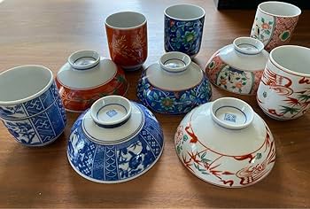 源右衛門 染付 葡萄絵 飯椀 茶碗 5客セット 源右衛門窯 緑彩葡萄絵 飯碗 器 食器 お茶碗 ごはん 茶碗 小鉢