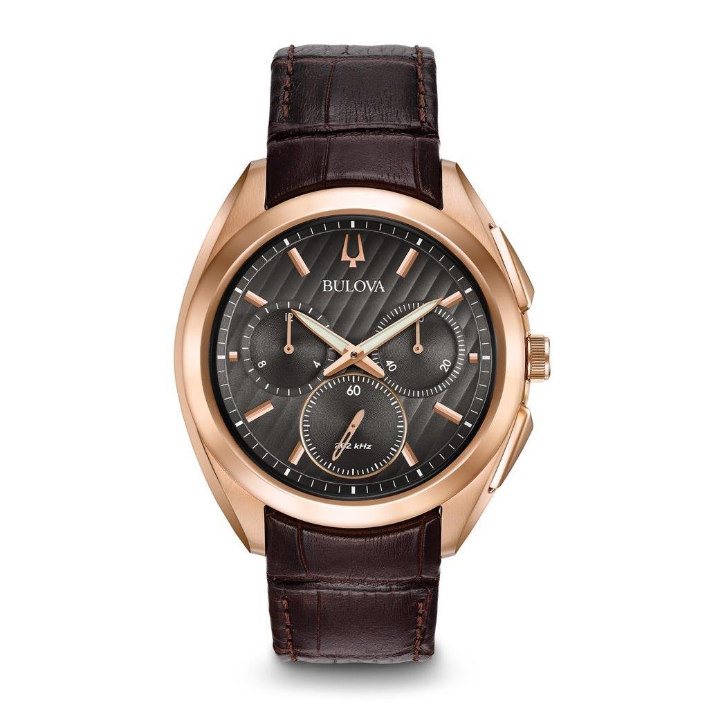 Bulova CURV Chronograph Brown Alligator Strap Watch 97A124 (B01I76LX8G) Amazon Price History, Amazon Price Tracker