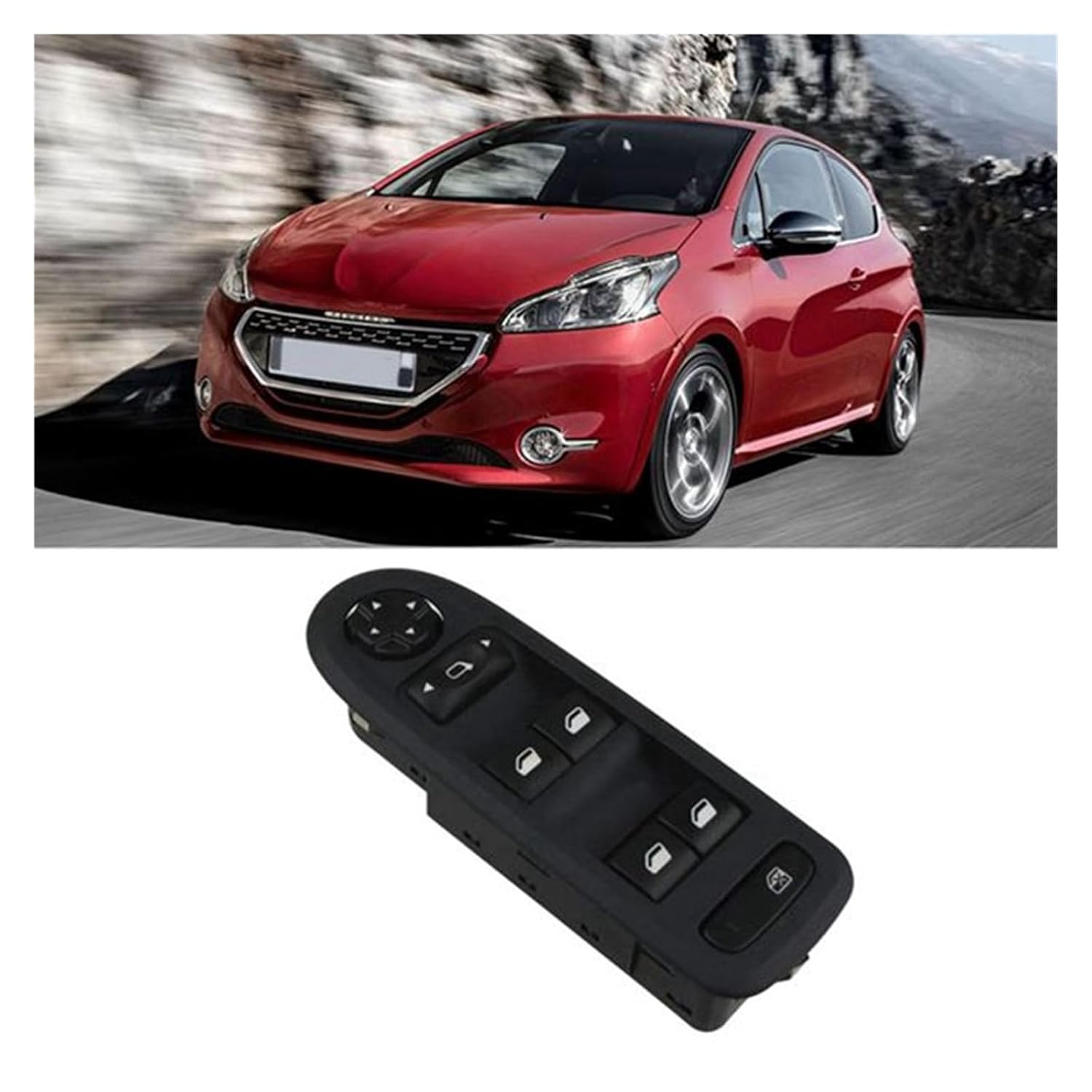 Electric Power Window Mirror Control Switch Button 96666289ZE 98060866ZE Compatible with Peugeot 208 308 2008 408