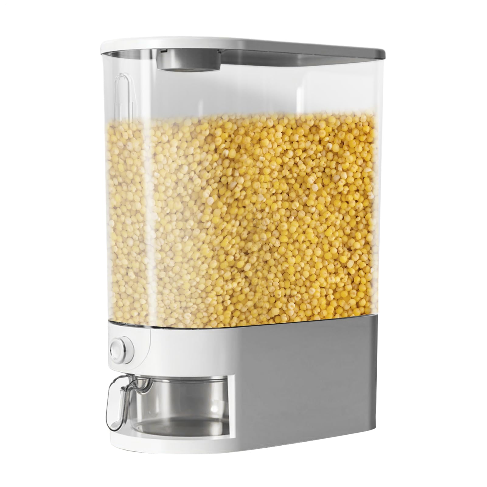 Distributeur de riz de 10 kg, récipient de stockage de riz étanche et transparent, empilable, pour aliments secs, de soja à petits grains, pour cuisine, garde-manger, ménage