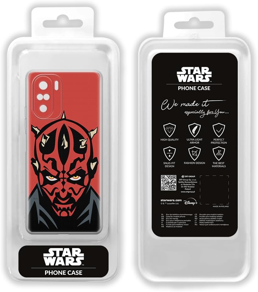 ERT GROUP Mobile Phone case for Xiaomi MI 11i/ REDMI K40/K40 PRO/Poco F3/ F3 PRO Original and Officially Licensed Star Wars Pattern Darth Maul 004, case Made of TPU