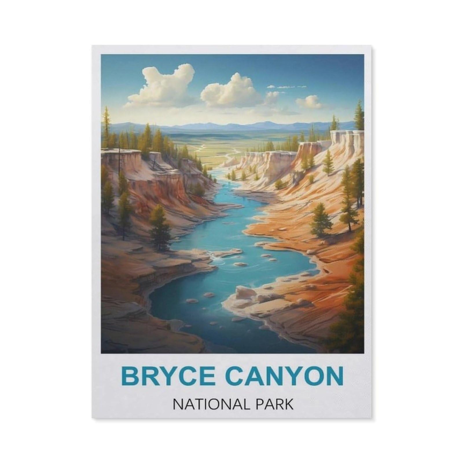 BEAYODKP 5D DIY Full Round Drill Diamond Painting，Bryce Canyon National Park,Embroidery Full Round Diamond Cross Stitch Rhinestone Mosaic Decor Gift（50 x 60 cm/19.68 x 23.62 inches）-BW43