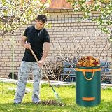 Eurhomewit 3 Worki na Odpady Ogrodowe 120L – Worki na Liście z Pokrywą i Uchwytami, Stabilne Worki Ogrodowe Wolnostojące, Worki do Zbierania Liści i Śmieci, Trwałe Worki na Gałęzie i Trawę