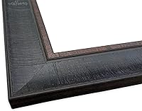 Vista 4 de West Frames The Lodge Marco de fotos rústico envejecido de 3 pulgadas de ancho (nogal espresso oscuro, marco vacío de 8 x 10 pulgadas, sin plexiglás)