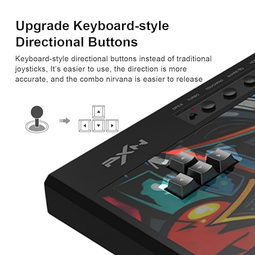 Miniatura 3 de PXN X8 Arcade Fight Stick Joystick - PC Fight Sticks, Keyboard Operation Joystick with 3.5mm audio interface for PS4,PS3, PC, Xbox One, Xbox Series