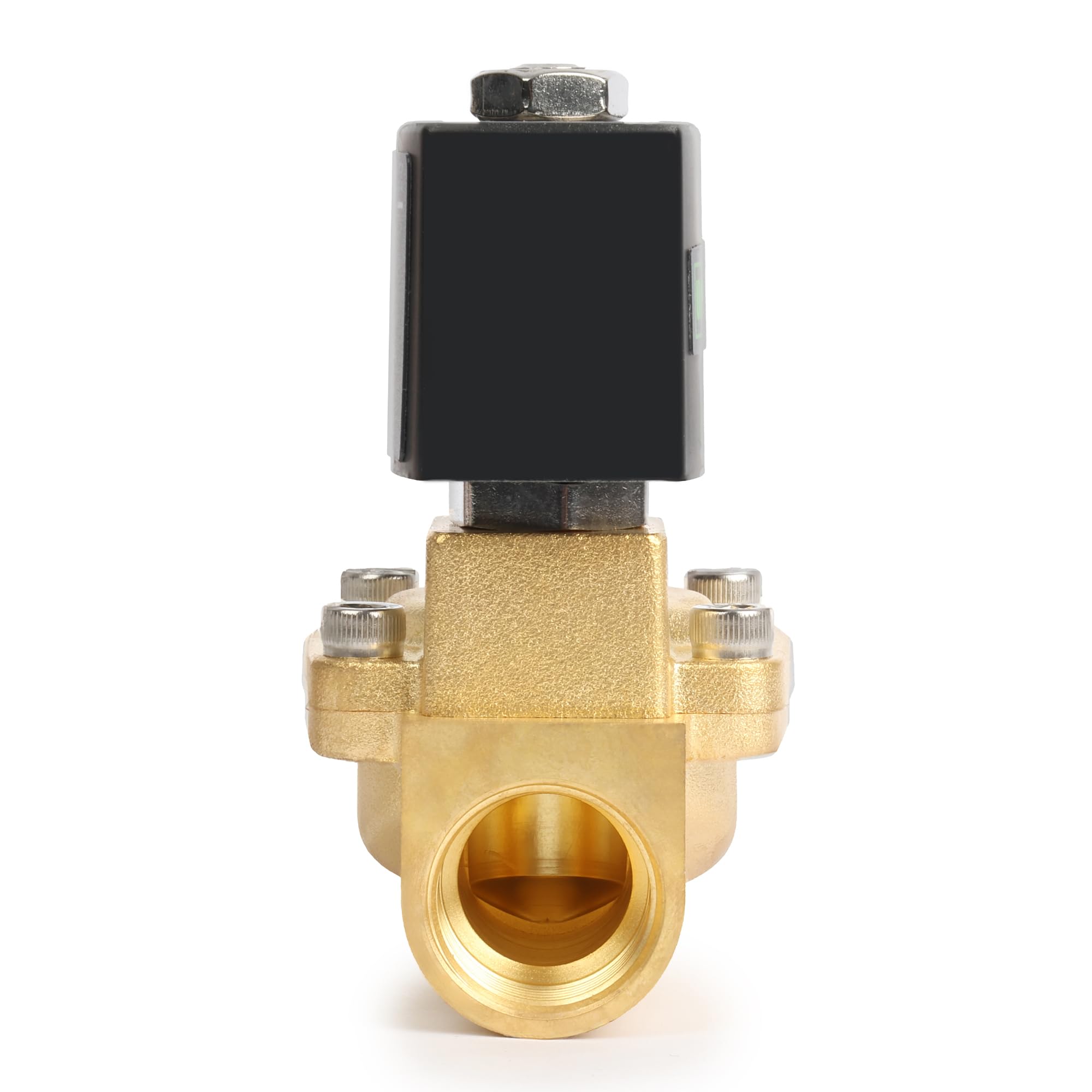 U.S. Solid Elettrovalvola a solenoide in ottone 3/8" G – 24V AC, 0,3–16 bar, normalmente chiusa, guarnizione VITON, funzionamento pilotato