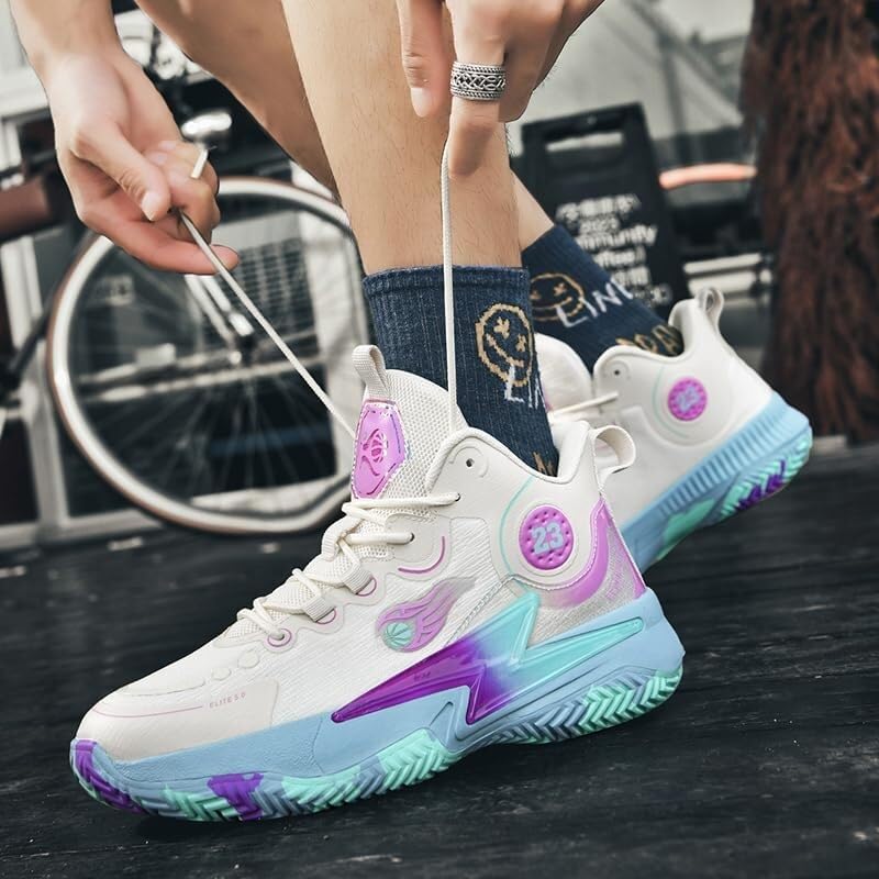 Buty do koszykówki unisex Siateczkowy materiał Oddychające, wygodne, trwałe buty treningu sportowego Buty spacerowe