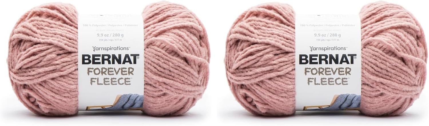 Bernat Forever Fleece Yarn, 2 Pack, Lavender