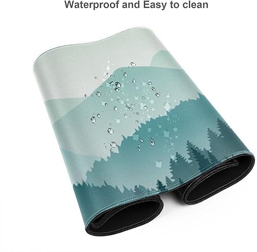 Miniatura 5 de Green Mountain - Alfombrilla de mouse para juegos con paisaje paisajístico escénico y bosque, alfombrilla de escritorio grande para escritorio,