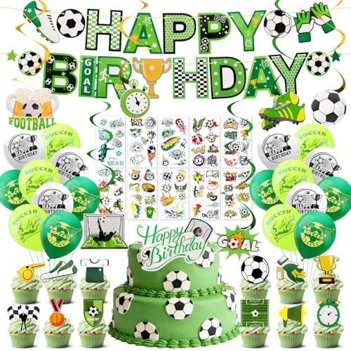 Décorations de fête de football complètes pour anniversaires d'enfants et adultes