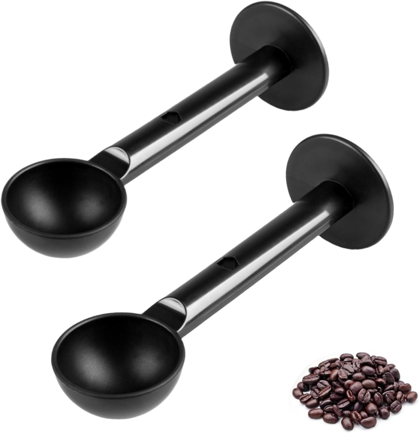 2-In-1 Espresso Coffee Bean Spoon – Replacement for delonghi and Mr Coffee espresso tamper.Tamping Scoop Tamper Tea Tool For Coffee Bean Spoon Coffee Measuring