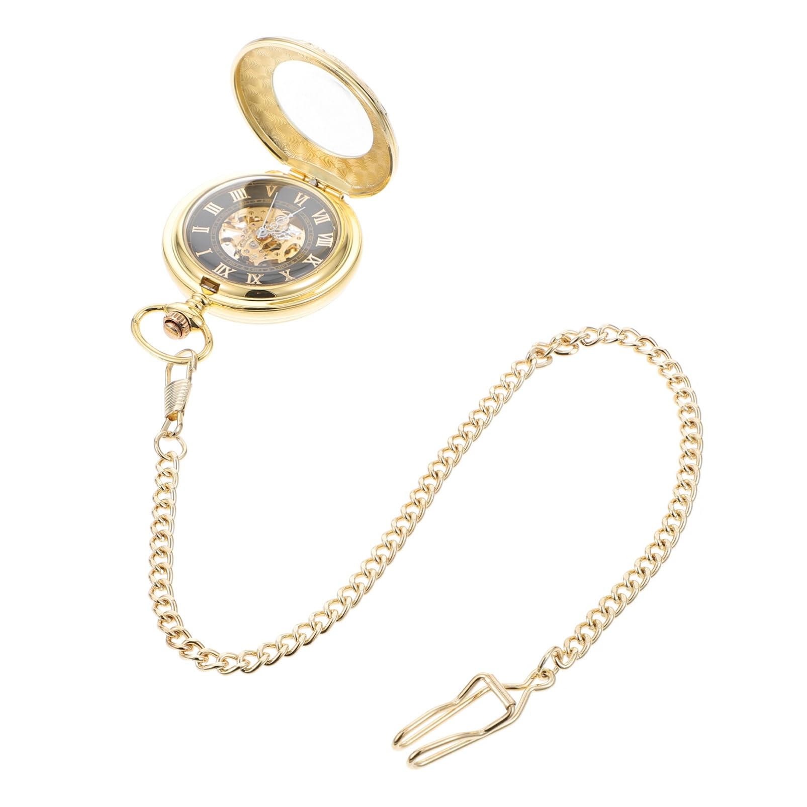 CALLARON Reloj de Bolsillo Vintage para Hombre, Números Romanos Grandes, Aleación de Zinc, Ligero, Obsequio Día del Padre