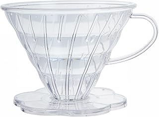 Comfycottage Direct V60 Coffee Dripper Size 01, 1-2 Cups, Clear, High Temperature Resistant Plastic Pour Over Coffee Maker...