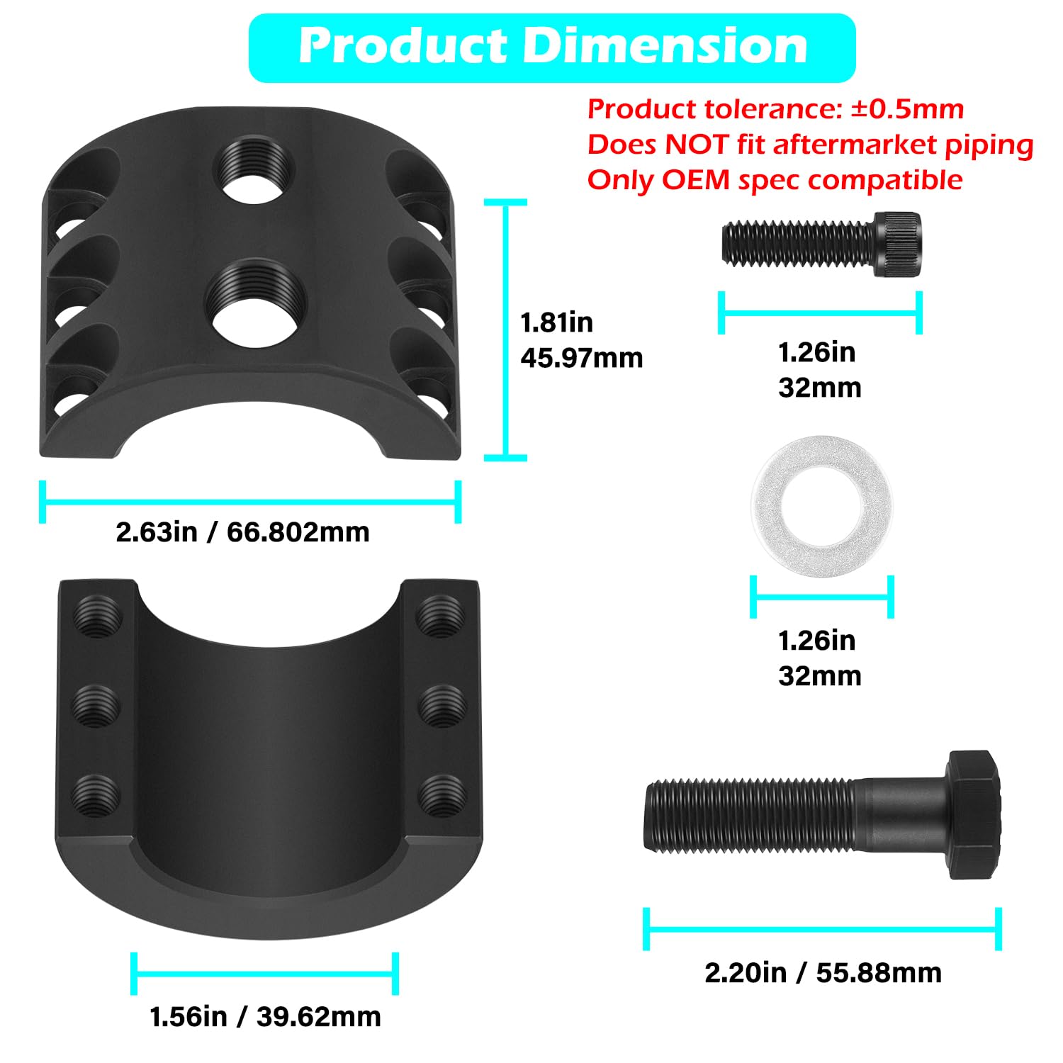 Amazon.com: Steering Stabilizer Tie Rod Clamp (1-5/8