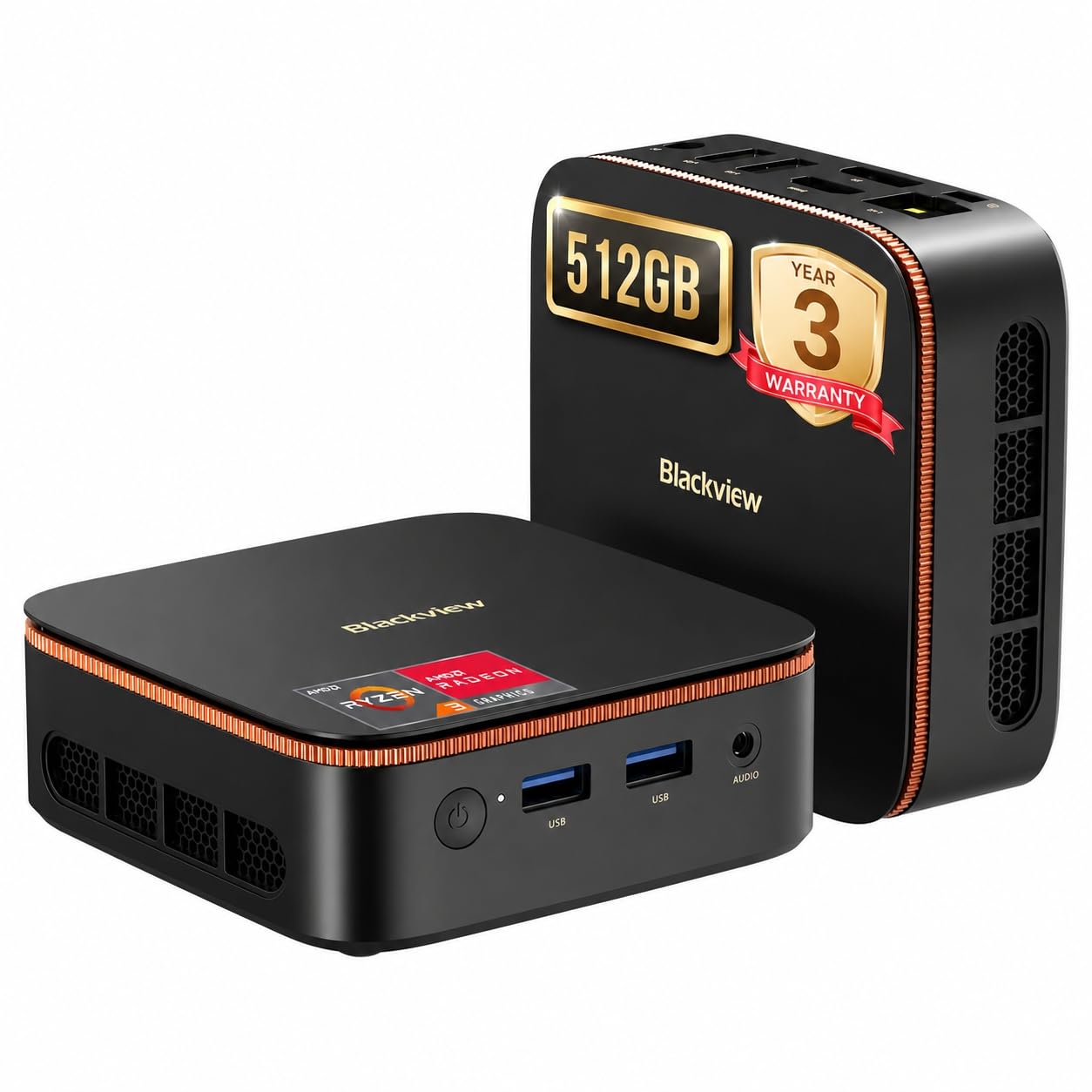 Blackview MP20 Mini PC AMD Ryzen, 16GB RAM 512GB(up to 2TB) SSD Computer
