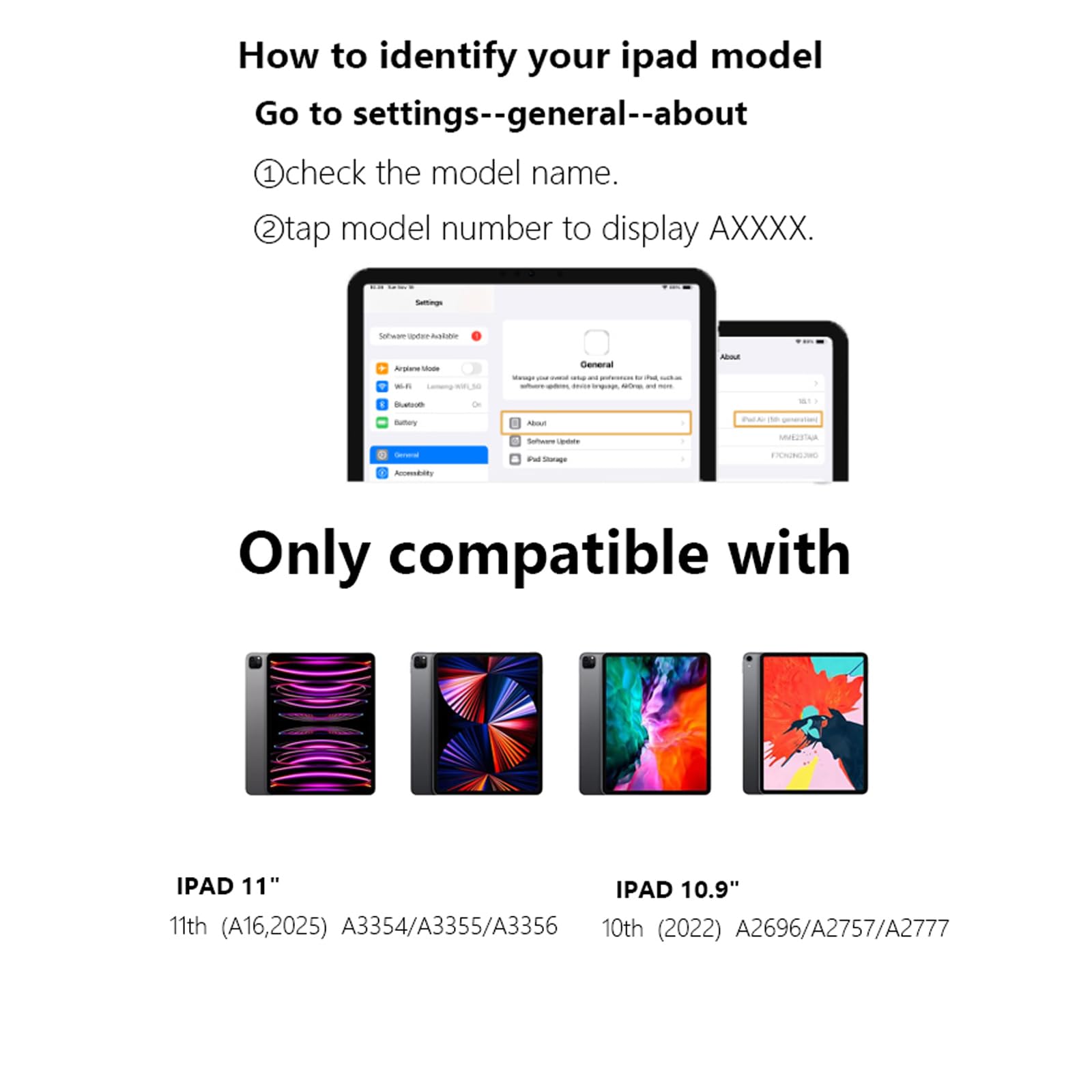 QUARK iPad A16 11. / 10. Generation Hülle mit Tastatur, ultraleichte, magnetische Tastaturhülle für iPad 27,7 cm (11 Zoll), leicht zu installierender freischwingender Ständer, Multi-Touch-Trackpad, 7