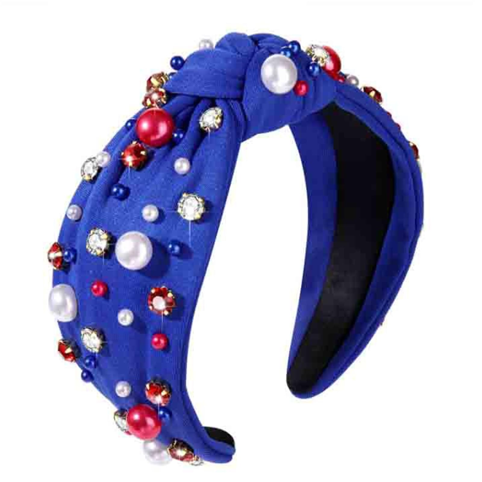 MICFENY Jeweled Headbands Ruched Costume Blingbling Hairband Party Karaoke Punk Photo Props Party Wide Hair Hoop Nightclub