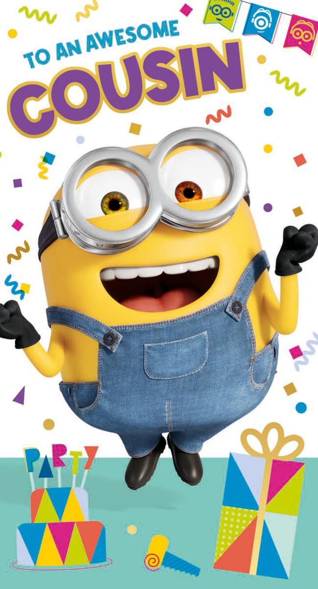 DESPICABLE ME BIRTHDAY CARD COUSIN, TO AN AWESOME COUSIN CARD DESPICABLE ME