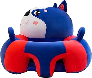 Yuehuam Capa de assento de chão para bebê aprenda a sentar, capa de sofá de bebê de pelúcia fofa, capa de cadeira de aprendizagem para bebês sentados, capa de cadeira infantil para sentar (apenas capa, sem enchimento)