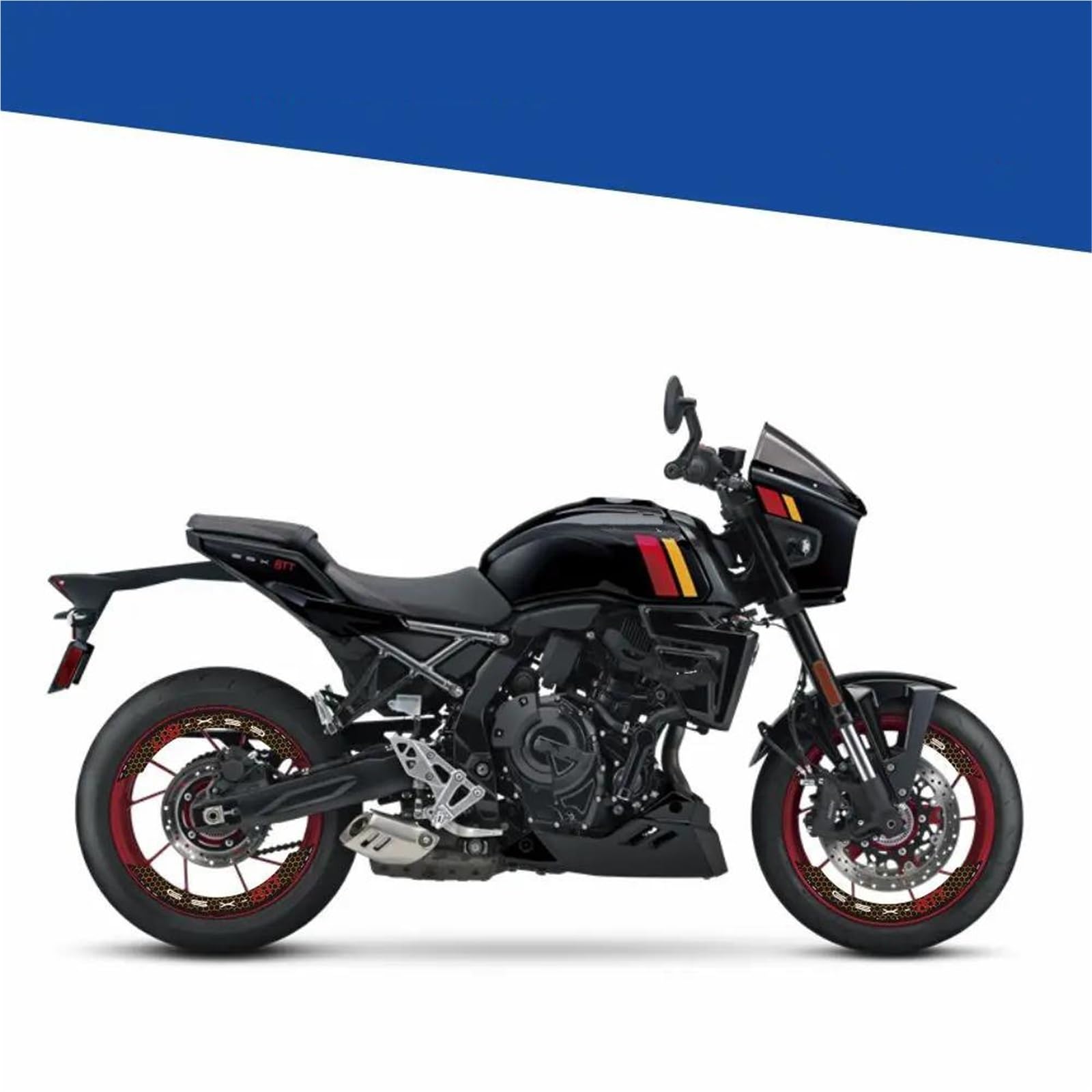 Calcomanía Exterior Adhesivos Reflectantes Llantas Motocicleta Cinta Buje Impermeables para Suzuki para GSX-8TT(Style 1)