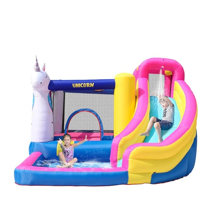 Buy Doctor Dolphin Inflatable Bounce House Outdoor Unicorn Jumping