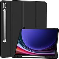 Vista 10 de Miimall Funda compatible con Samsung Galaxy Tab S9 Tablet 2023, [cuero delgado + diseño plegable] [Protector completo trasero de TPU]