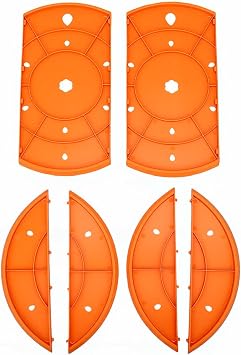 2PCS Round Planter Insert, Bright Orange 13 Inch Plastic Plant Pot Filler Insert with Drainage Holes for Gardening