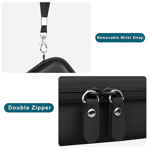 Miniatura 6 de Canboc Carrying Case Compatible with Miyoo Mini Plus Retro Gaming Console, Zipper Mesh Pocket fit Cable, SD Card, Black (Case Only)