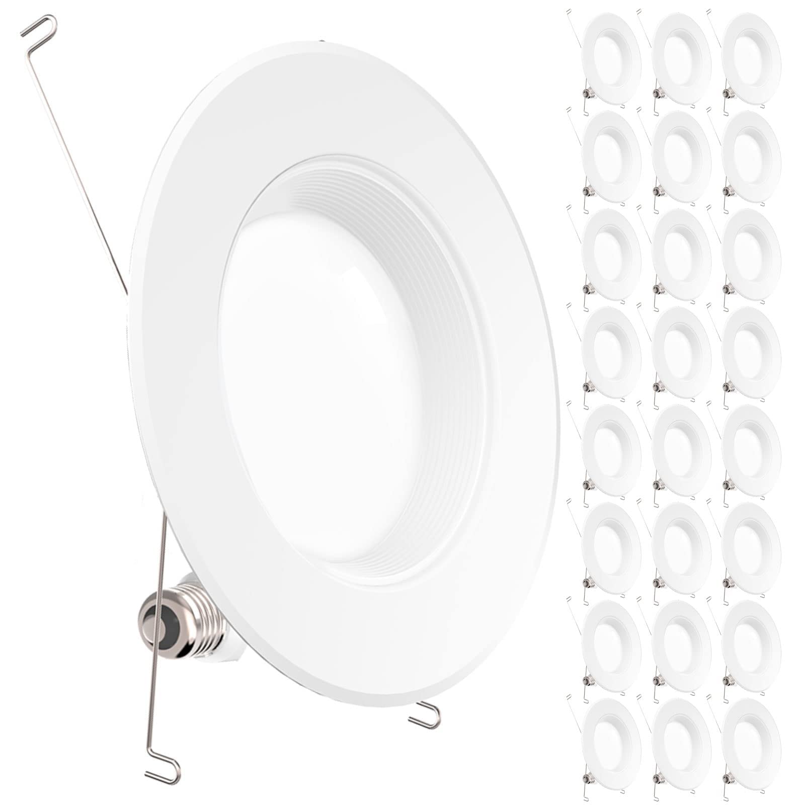 Photo 1 of Sunco Lighting 24 Pack Retrofit LED Recessed Lighting 6 Inch, 2700K Soft White, Dimmable Can Lights, Baffle Trim, 13W=75W, 965LM, Damp Rated 2700K Soft White 24 Pack