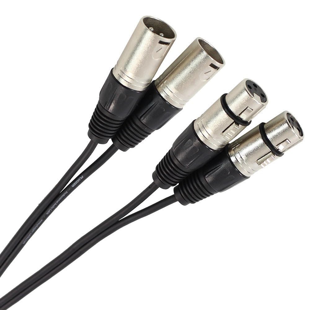 Plugger XLR Female 3B/Male 3B 1.50 m Cable, Black