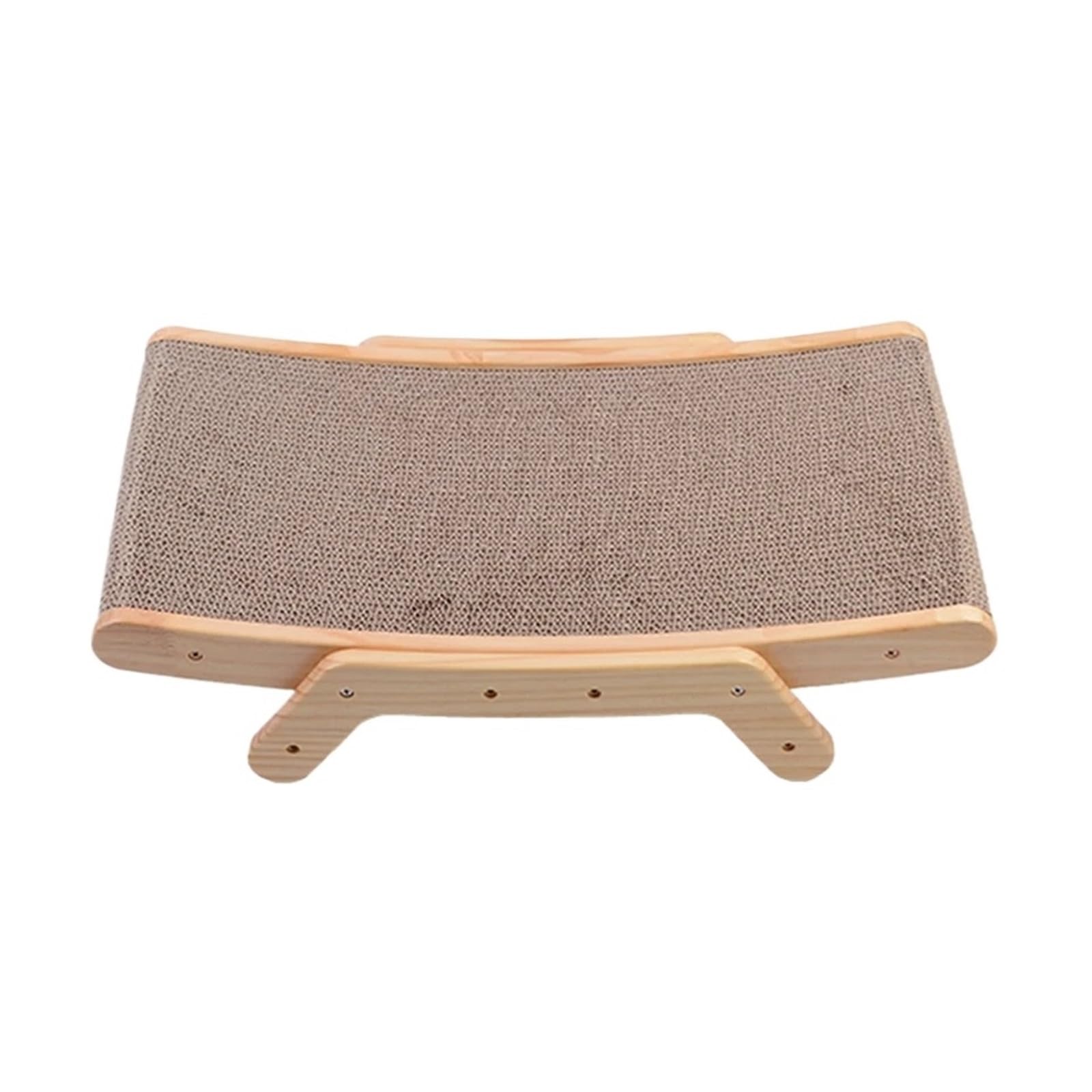 Lit en bois solide pour chat et son griffoir carton durable