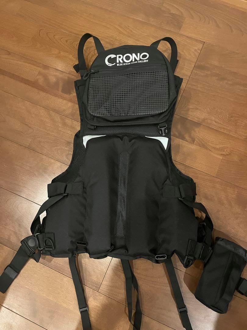 CRONO クロノ フィッシングベスト エギングベスト ライフジャケット Amazon | クロノ(CRONO) CRONO エギングベスト ブラック CEV01