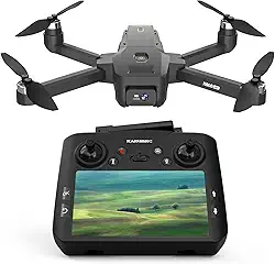 Drone GPS com câmera EIS 4K tela LCD de 11.4 cm no controlador, drones FPV Al Track & Orbit Mode com profissional com retorno automático Follow Me para adultos iniciantes, drone sem escova GPS, voar